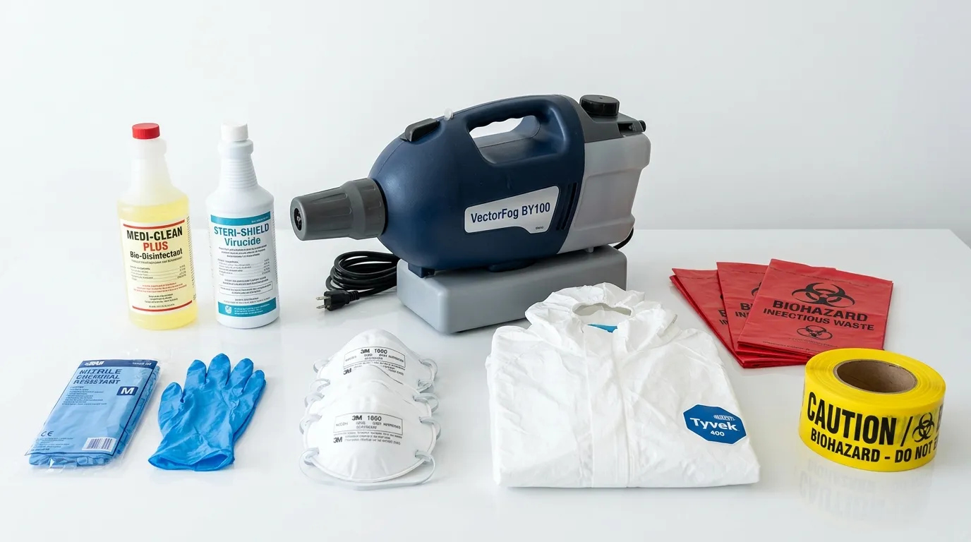 Professional biohazard remediation crew working in Cohasset